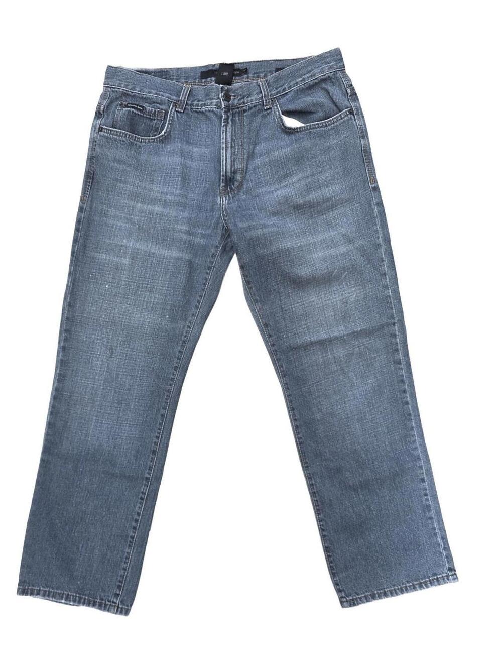 Calvin Klein Super Slouchy Straight Leg, Medium Faded Jeans 34/30 Mens